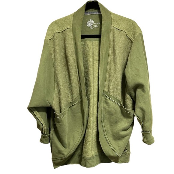 Anthropologie Pilcro Green Open Front Oversized Cardigan Size XXS/XS - Picture 7 of 10